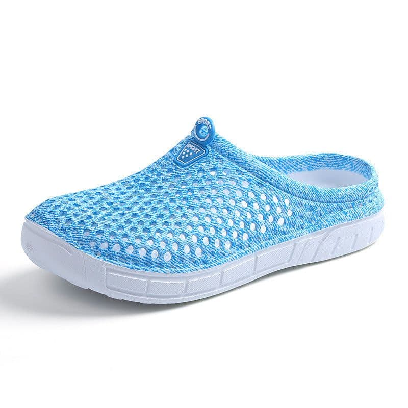 image-Women's Hollow Breathable Beach Clogs Summer Flat Slip-On Sandals