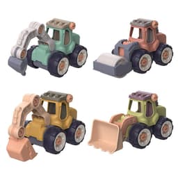 image-Children's DIY Excavator Construction Toy - Detachable Assembly Educational Vehicle