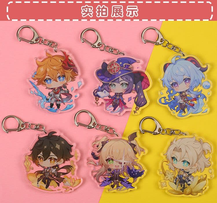 image-Genshin Impact Acrylic Keychain Characters Collection