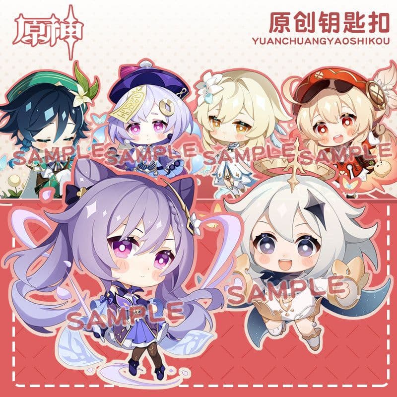 image-Genshin Impact Acrylic Keychain Characters Collection