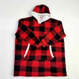 image-Unisex Hooded Fleece Blanket Hoodie - Solid Color Outdoor Leisure