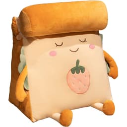 image-Plush Cartoon Lumbar Pillow with PP Cotton Fill - Removable Washable