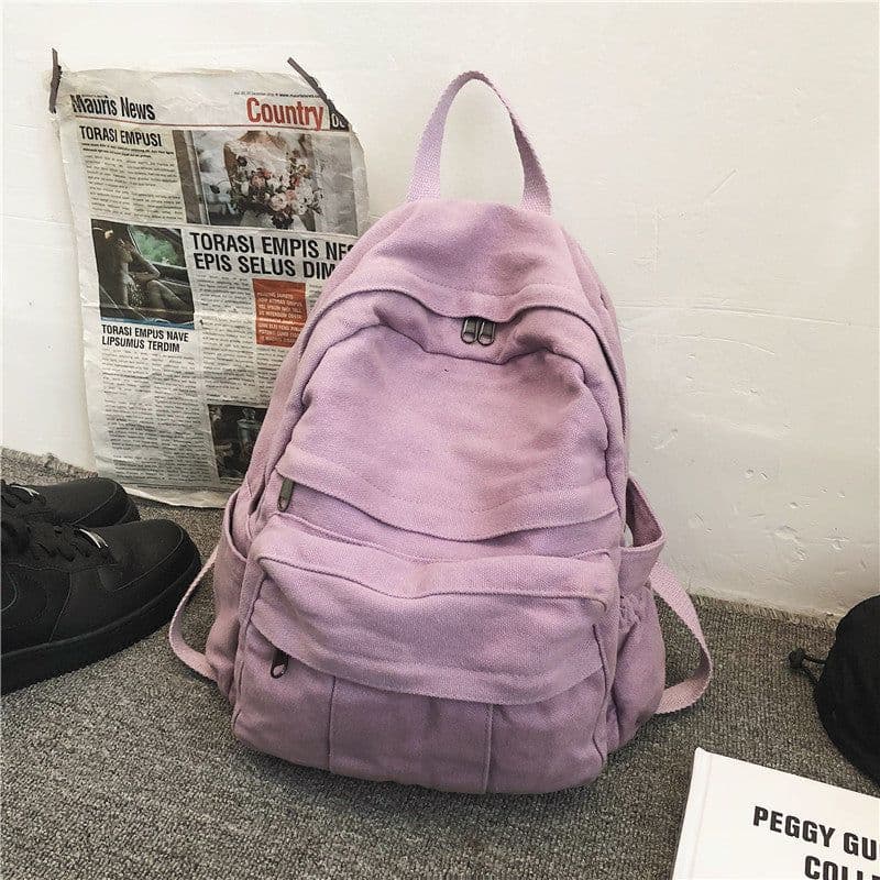 image-Canvas Travel Backpack 20-35L Unisex Rucksack with Computer Pocket