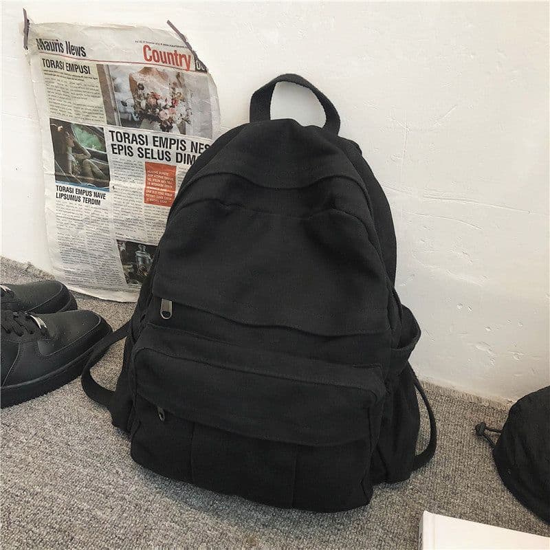 image-Canvas Travel Backpack 20-35L Unisex Rucksack with Computer Pocket