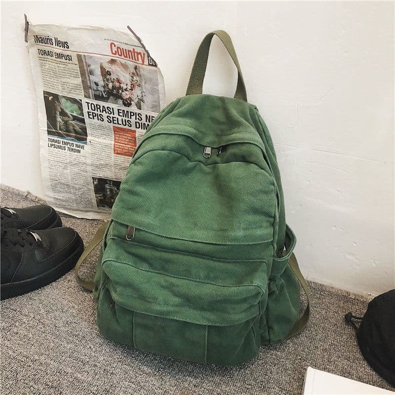 image-Canvas Travel Backpack 20-35L Unisex Rucksack with Computer Pocket