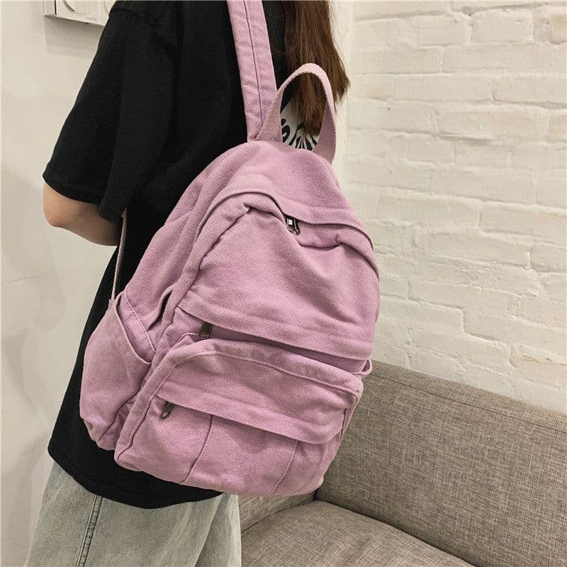 image-Canvas Travel Backpack 20-35L Unisex Rucksack with Computer Pocket
