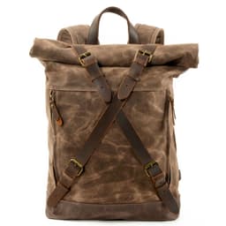 image-MUCHUAN Canvas Backpack Men's 20-35L Waterproof Travel Hiking Bag