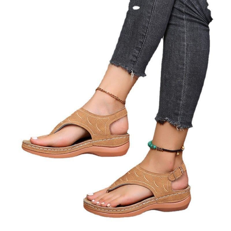image-Women's Roman Style Buckle Sandals Plus Size 43