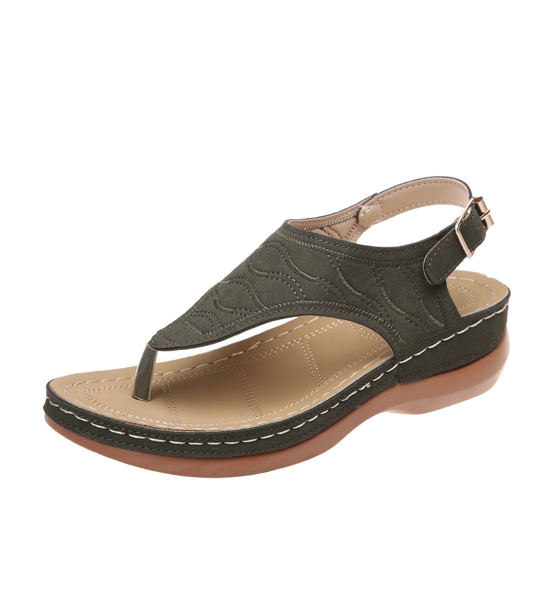 image-Women's Roman Style Buckle Sandals Plus Size 43