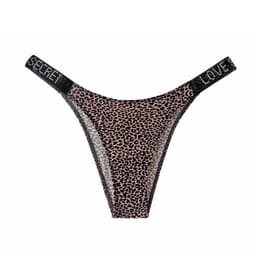 image-Rhinestone Bikini Bottom with High Cut Design for Women