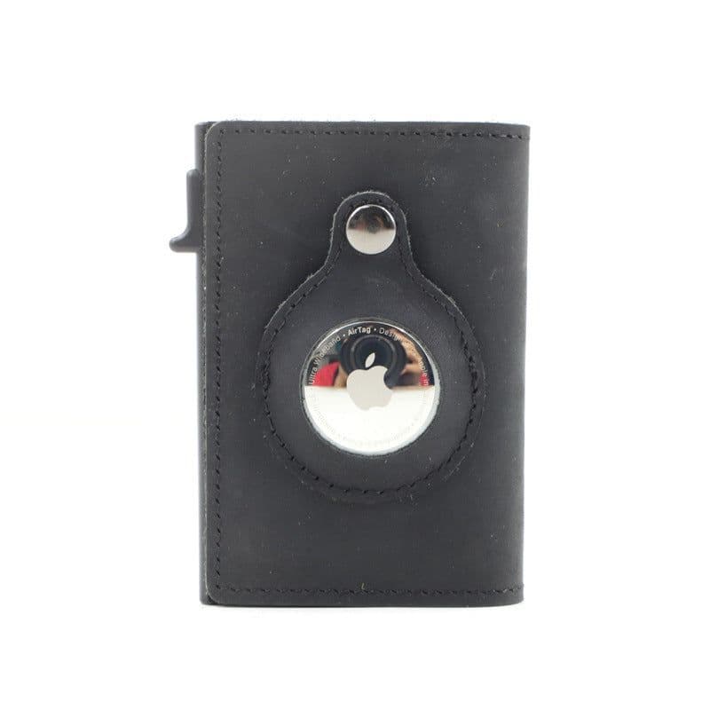 image-Automatic Pop-Up Leather Card Wallet Anti-Magnetic RFID Blocking