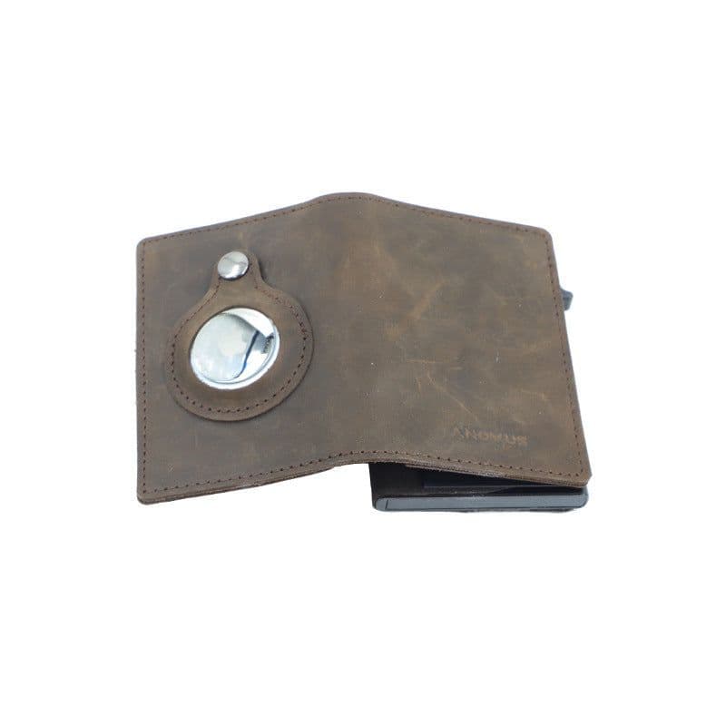 image-Automatic Pop-Up Leather Card Wallet Anti-Magnetic RFID Blocking