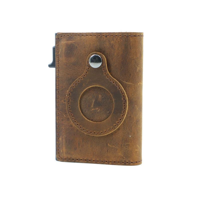 image-Automatic Pop-Up Leather Card Wallet Anti-Magnetic RFID Blocking