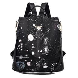 image-Women's Oxford Cloth Backpack Large Capacity School Travel Bag