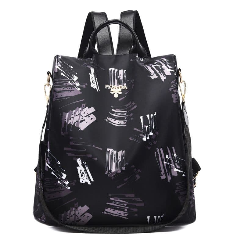 image-Women's Oxford Cloth Backpack Large Capacity School Travel Bag