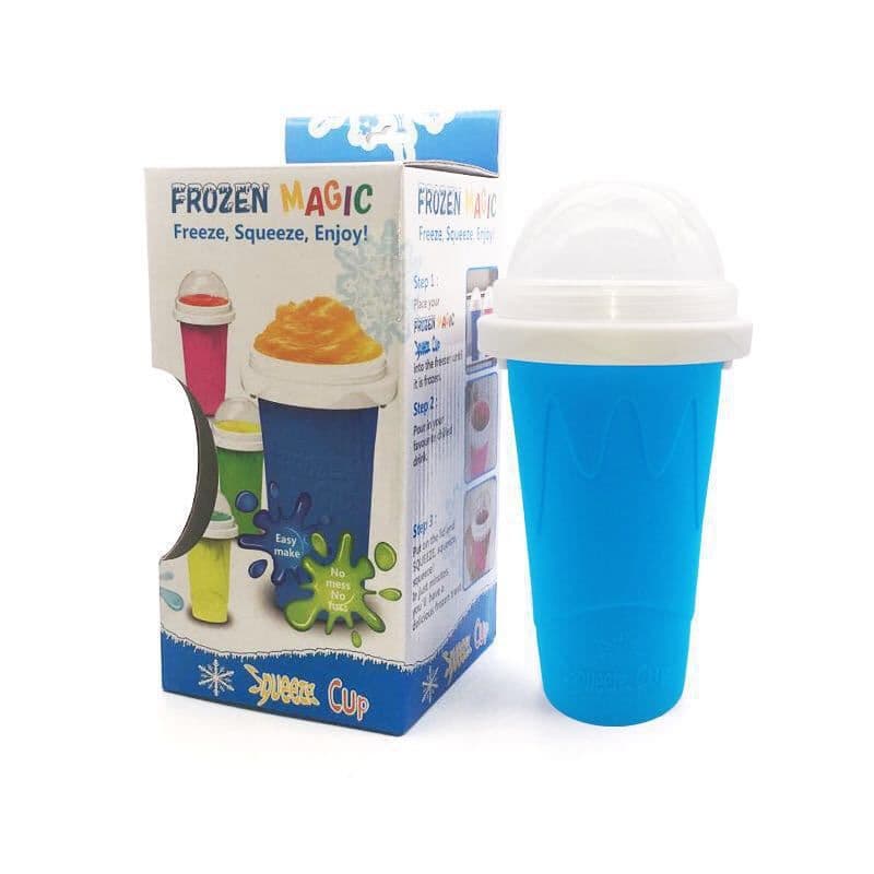 image-Slushy Maker Cup DIY Smoothie Frozen Magic Squeeze Cup 350ml