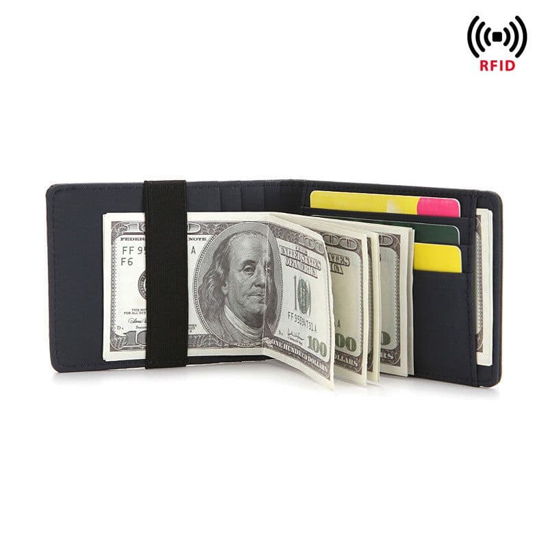 image-Short Wallet Brown PU Leather Solid Color