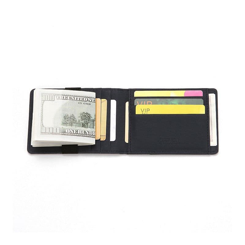 image-Short Wallet Brown PU Leather Solid Color