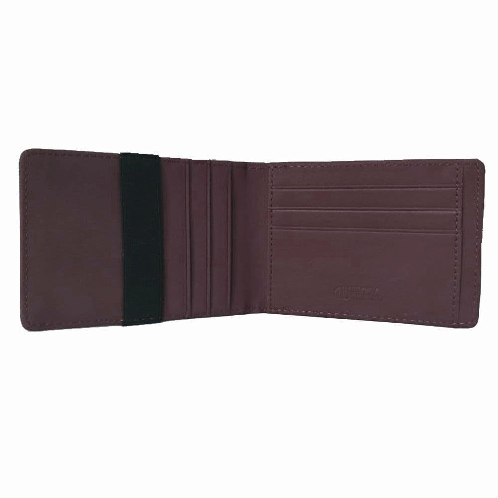image-Short Wallet Brown PU Leather Solid Color