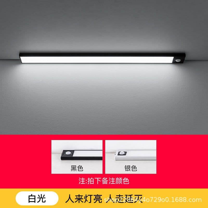 image-LED Motion Sensor Cabinet Light Bar 80CM Wireless Rechargeable Tri-Color
