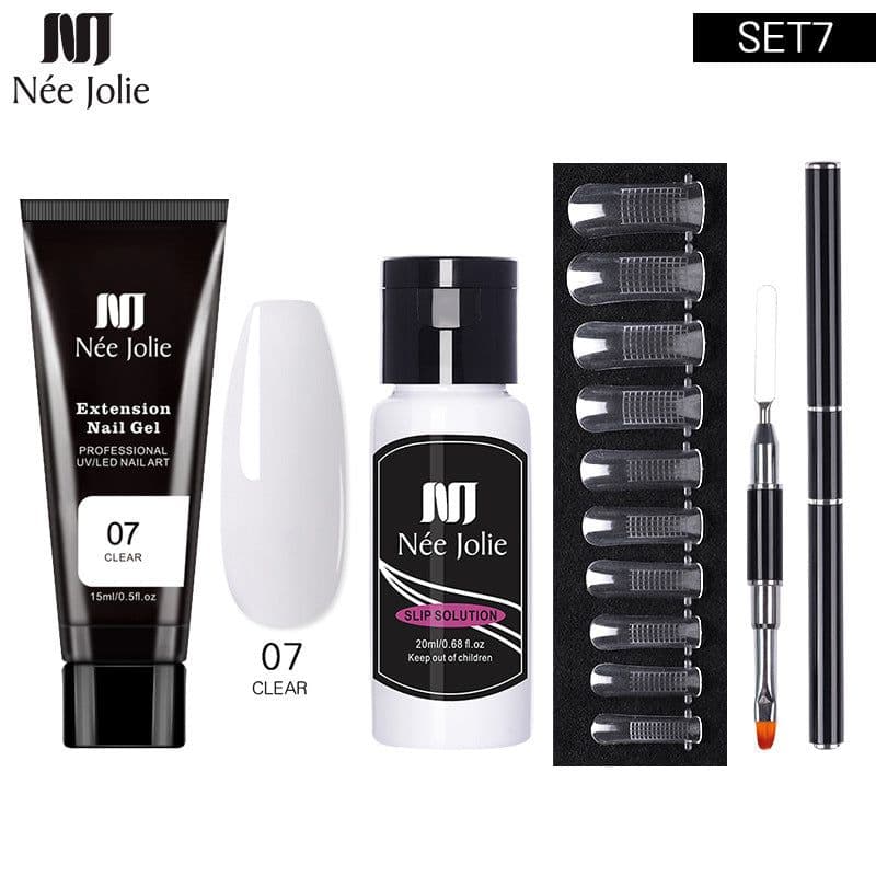 image-NeeJolie Nail Extension Gel Set 15-Piece Crystal Phototherapy Glue