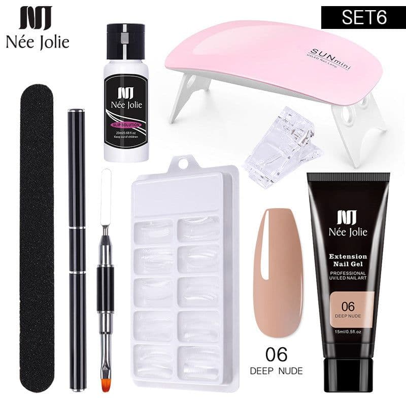 image-NeeJolie Nail Extension Gel Set 15-Piece Crystal Phototherapy Glue