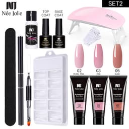 image-NeeJolie Nail Extension Gel Set 15-Piece Crystal Phototherapy Glue
