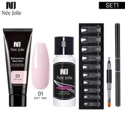 image-NeeJolie Nail Extension Gel Set 15-Piece Crystal Phototherapy Glue