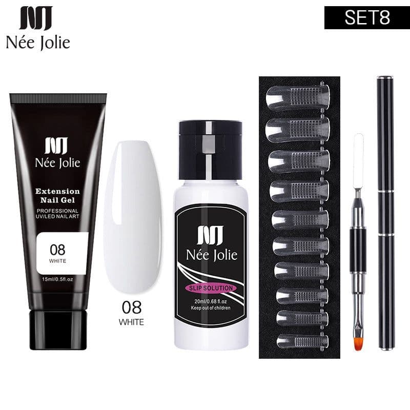 image-NeeJolie Nail Extension Gel Set 15-Piece Crystal Phototherapy Glue