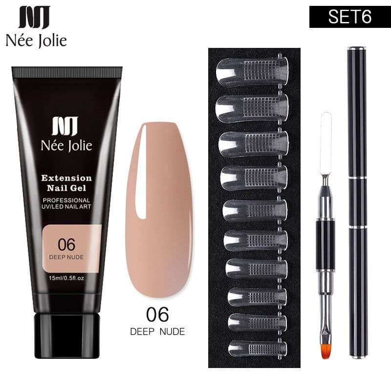 image-NeeJolie Nail Extension Gel Set 15-Piece Crystal Phototherapy Glue
