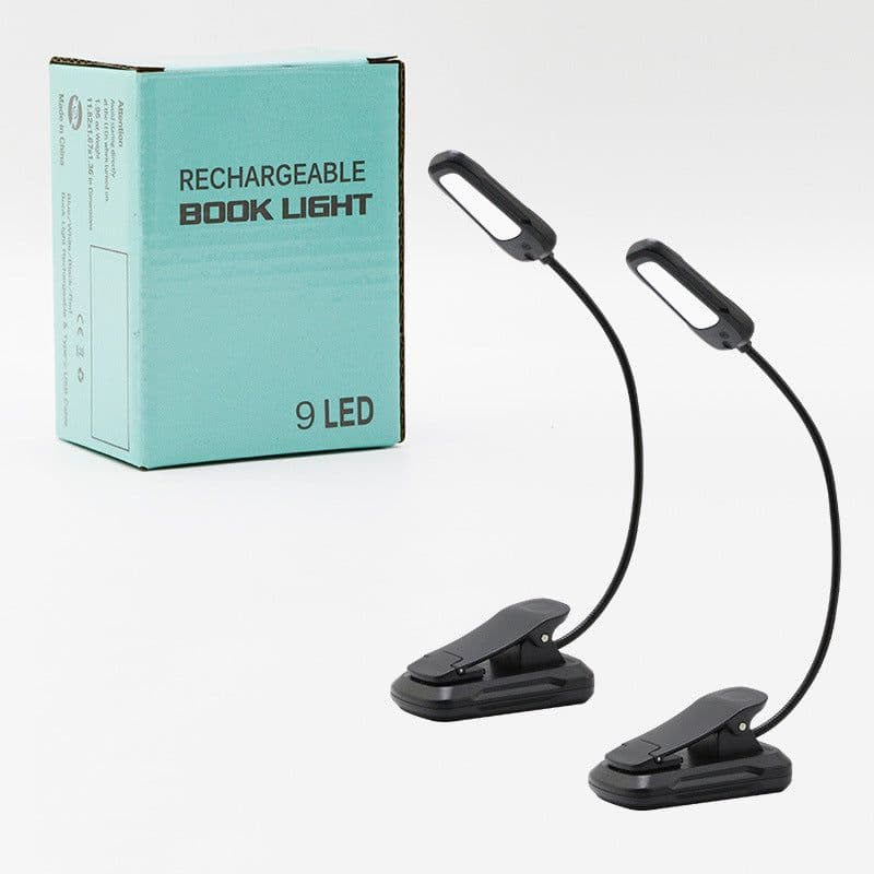 image-LED Clip Lamp USB Rechargeable Reading Light Eye Protection Mini Desk Lamp