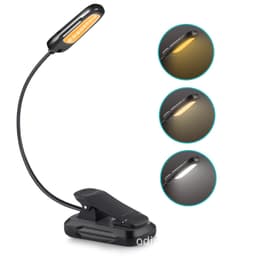 image-LED Clip Lamp USB Rechargeable Reading Light Eye Protection Mini Desk Lamp