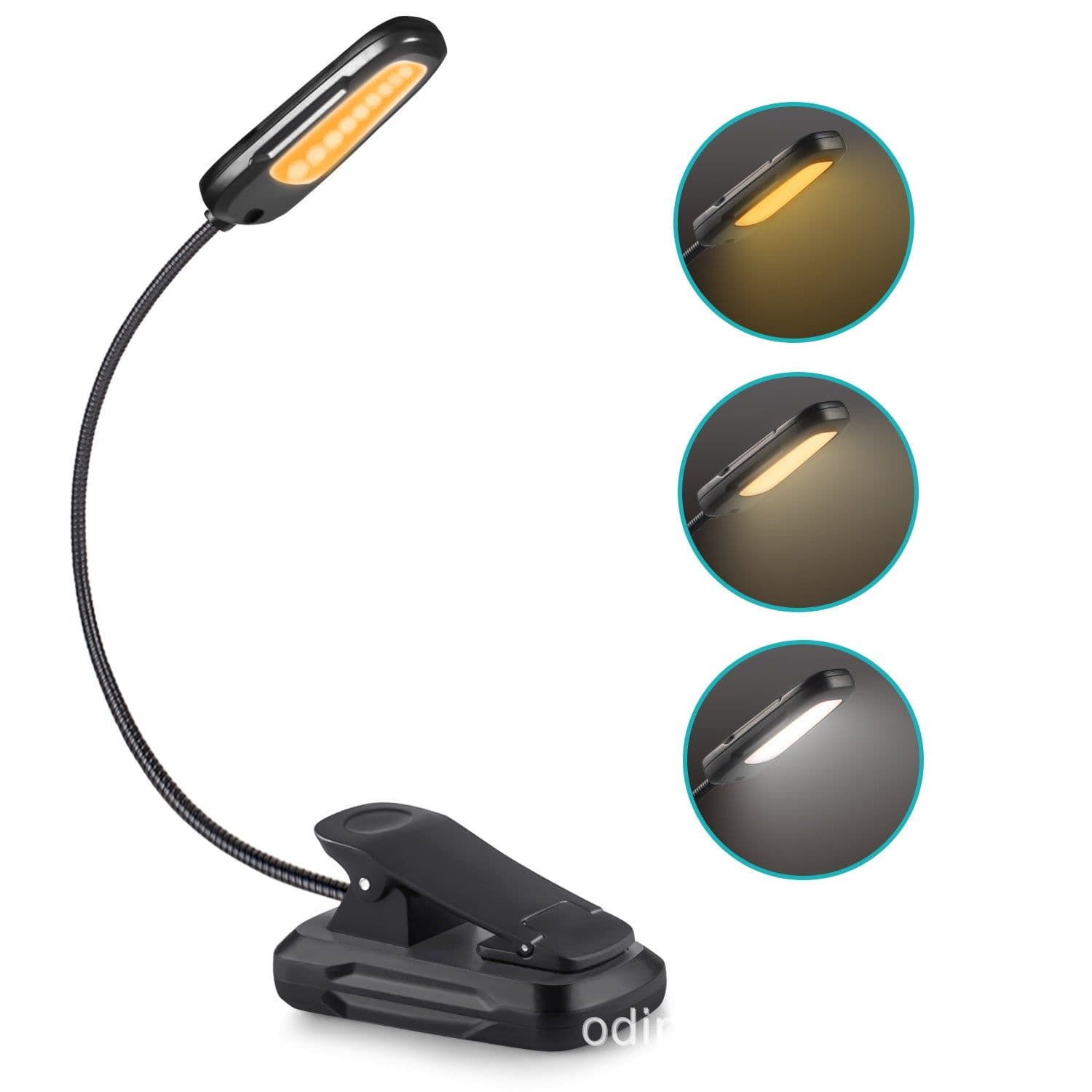 image-LED Clip Lamp USB Rechargeable Reading Light Eye Protection Mini Desk Lamp