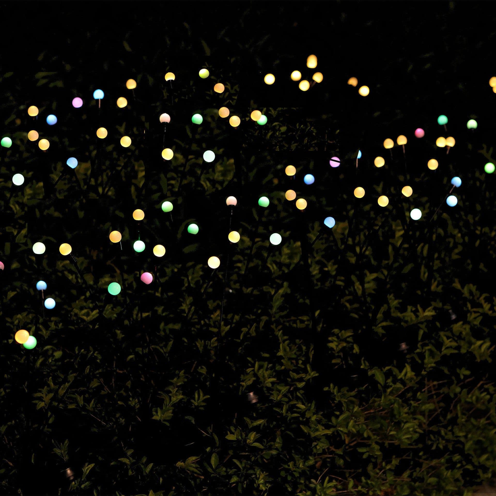 image-KOMILT Solar LED Garden Light 4-Pack Decorative Stake Lights