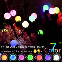 image-KOMILT Solar LED Garden Light 4-Pack Decorative Stake Lights