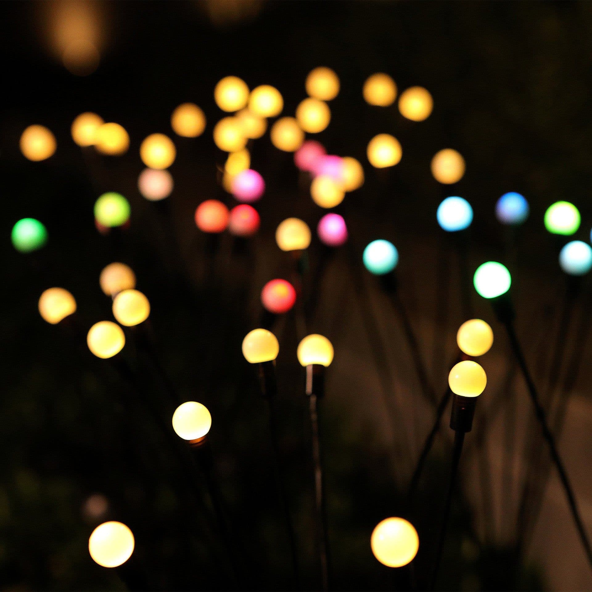 image-KOMILT Solar LED Garden Light 4-Pack Decorative Stake Lights