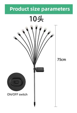 image-KOMILT Solar LED Garden Light 4-Pack Decorative Stake Lights