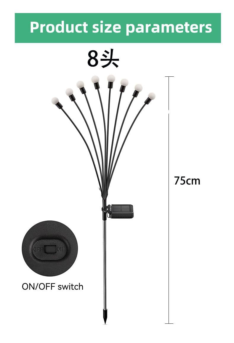 image-KOMILT Solar LED Garden Light 4-Pack Decorative Stake Lights