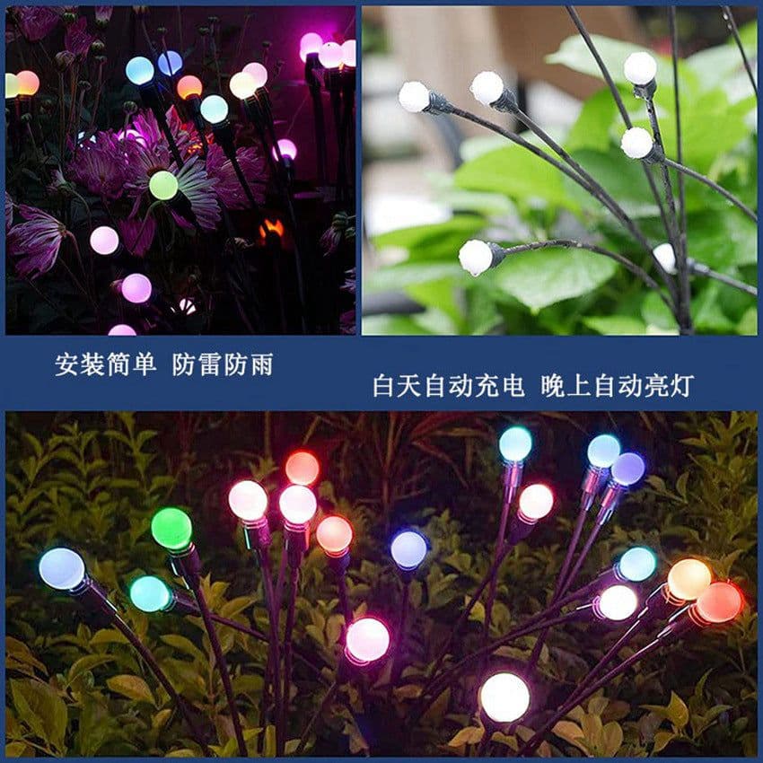image-KOMILT Solar LED Garden Light 4-Pack Decorative Stake Lights