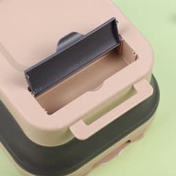 image-Wall-Mounted Folding Kitchen Trash Can with Cabinet Door Hanging