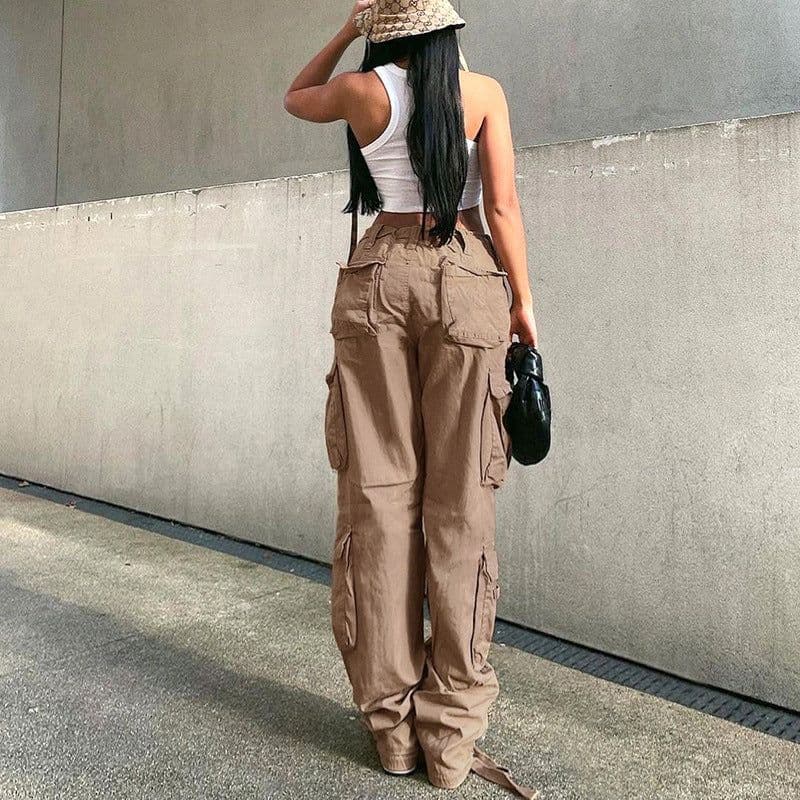 image-Women's High Waist Wide Leg Straight Jeans Loose Fit Retro Trousers