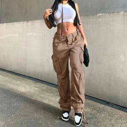 image-Women's High Waist Wide Leg Straight Jeans Loose Fit Retro Trousers
