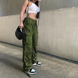image-Women's High Waist Wide Leg Straight Jeans Loose Fit Retro Trousers