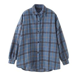 image-Women's Plaid Woolen Coat Mid-Length Thick Jacket Fall 2020
