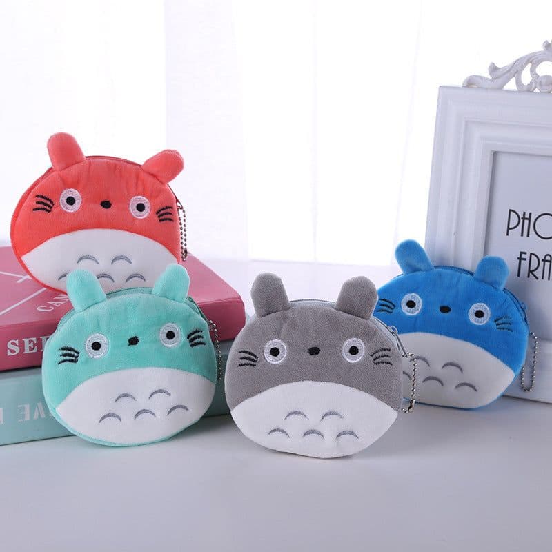 image-Geometric Pattern Plush Coin Purse Zipper Pouch for Women