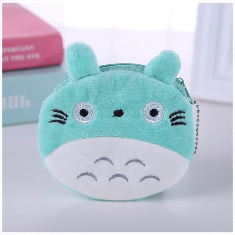image-Geometric Pattern Plush Coin Purse Zipper Pouch for Women