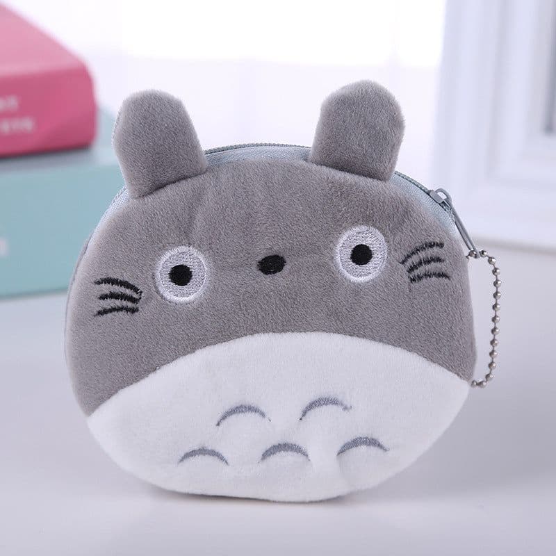 image-Geometric Pattern Plush Coin Purse Zipper Pouch for Women