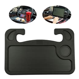 image-Car Steering Wheel Desk with Beverage Holder - Multifunctional Laptop Tray