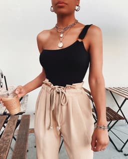 image-CLOUD ON THE SUN Women's One Shoulder Solid Color One-Piece Swimsuit 9336