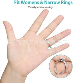 image-Ring Size Adjuster Set of 8 - Plastic Cord Cushion Inserts